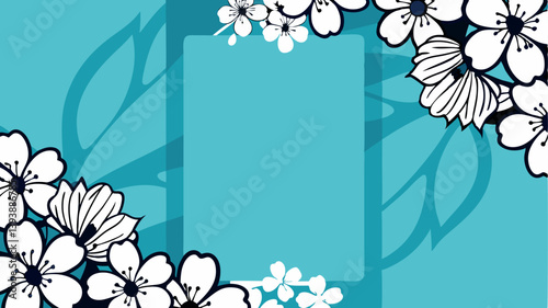 Floral background with free space for text