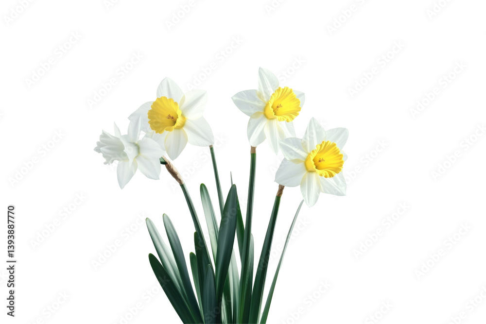 Isolated Daffodil Flowers on transparent background Isolated Daffodil Flowers on transparent background