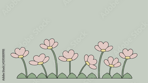 Floral background with free space for text
