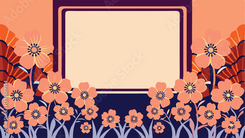 Floral background with free space for text