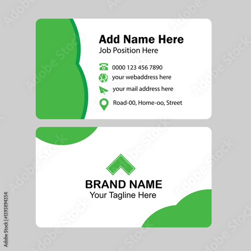 Abstract green business card template