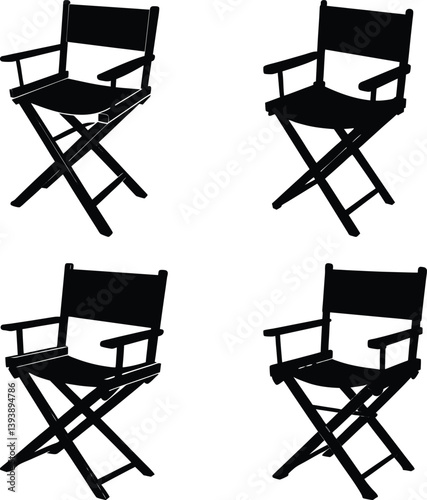 Director’s Chair silhouette vector