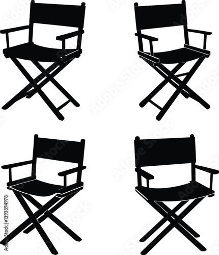Director’s Chair silhouette vector