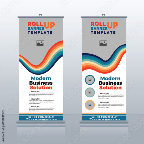 Modern Business roll up banner design 