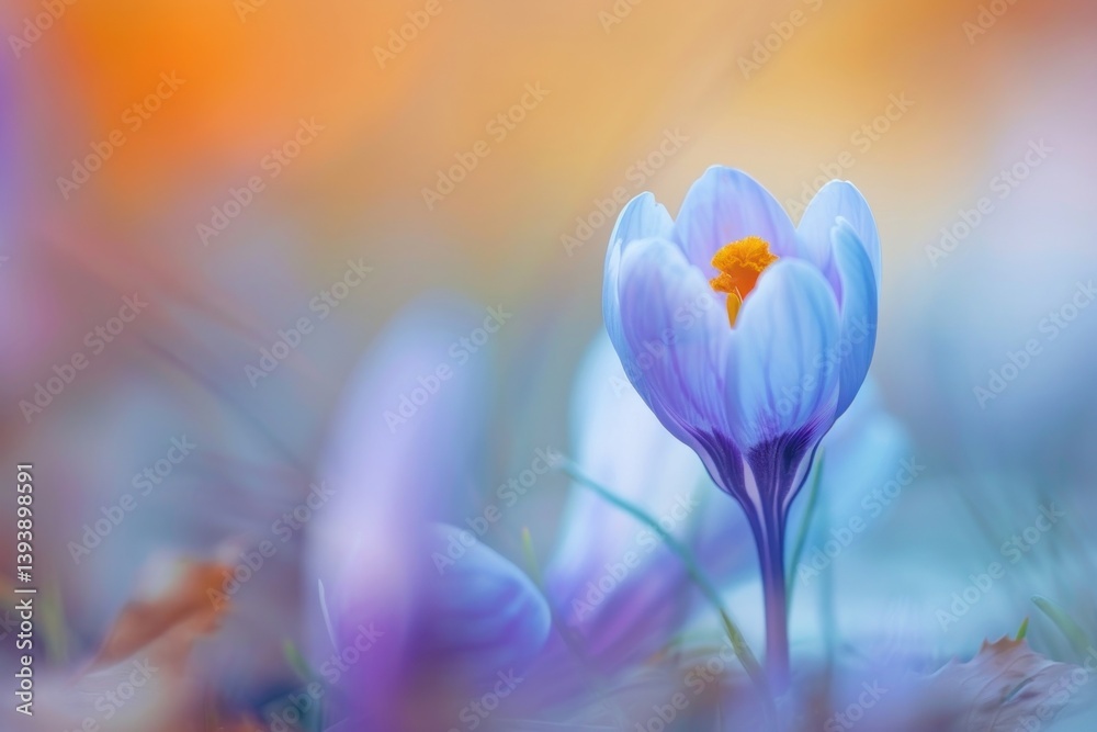Fototapeta premium Crocus flower background crocus backgrounds outdoors.
