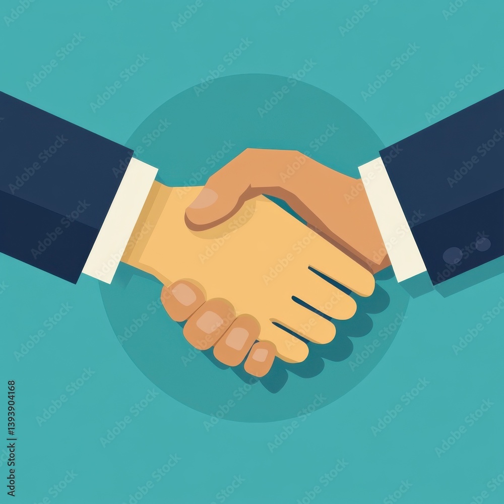 Supply chain and logistics. Business Handshake Illustration: Two Hands Clasping in Agreement Supply chain and logistics. Business Handshake Illustration: Two Hands Clasping in Agreement