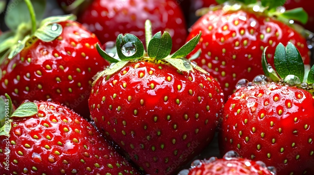 Juicy Fresh Strawberries Macro Photography - Macro photography Juicy Fresh Strawberries Macro Photography - Macro photography