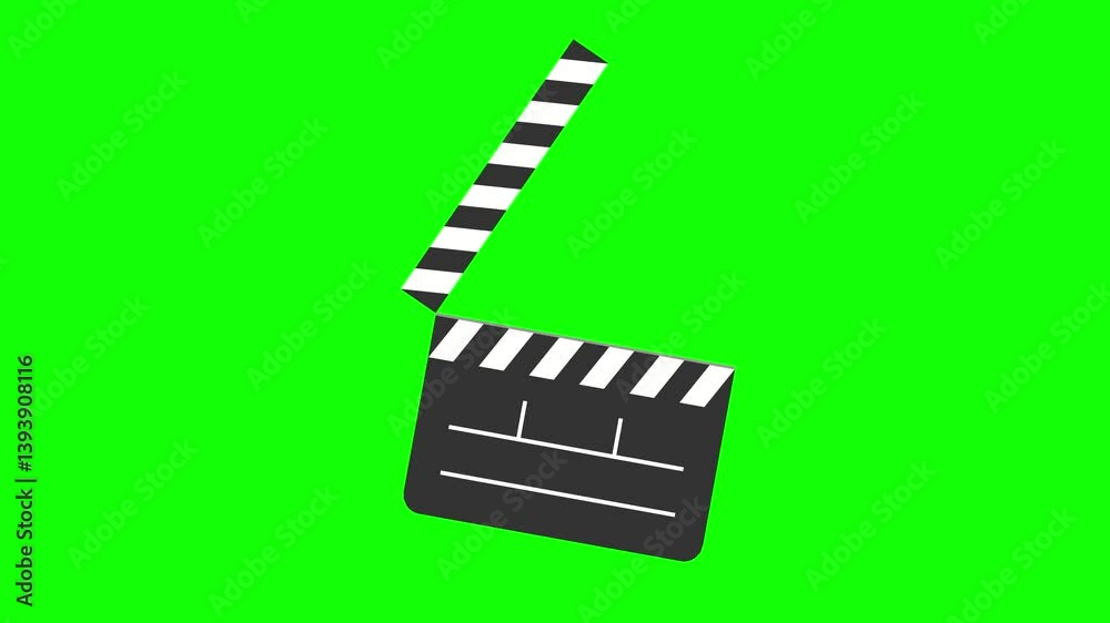 action board Animation on Green Screen Background