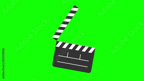 action board Animation on Green Screen Background