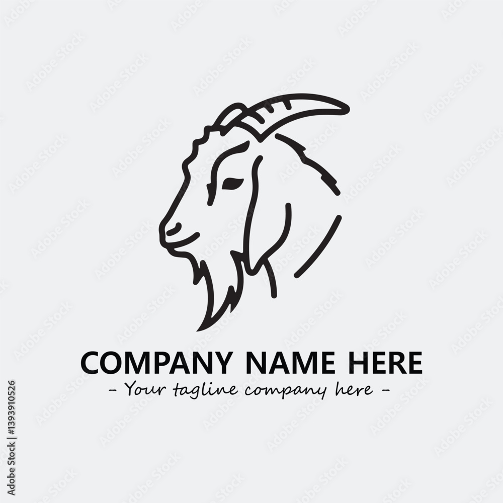 Head of goat illustration black and white for logo company vector image
Head of goat illustration black and white for logo company vector image