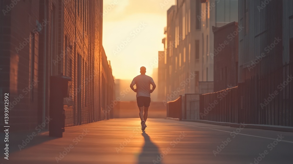 Runner sprinting on empty street urban environment action photography early morning dynamic movement Runner sprinting on empty street urban environment action photography early morning dynamic movement