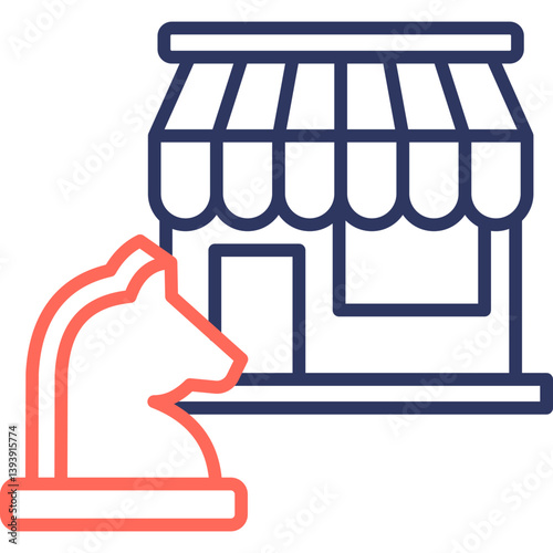 Franchise Strategy line color icon