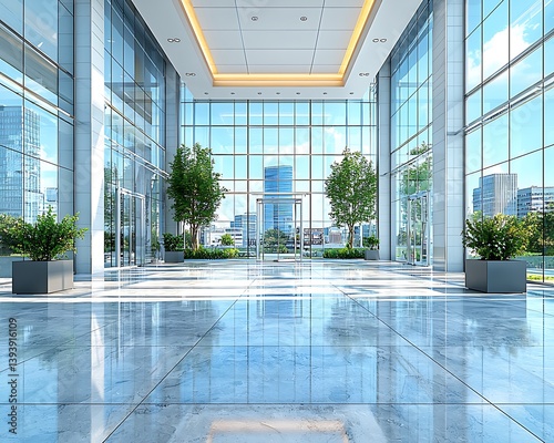 Modern office building interior design