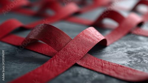 Crimson Ribbons: A close-up...