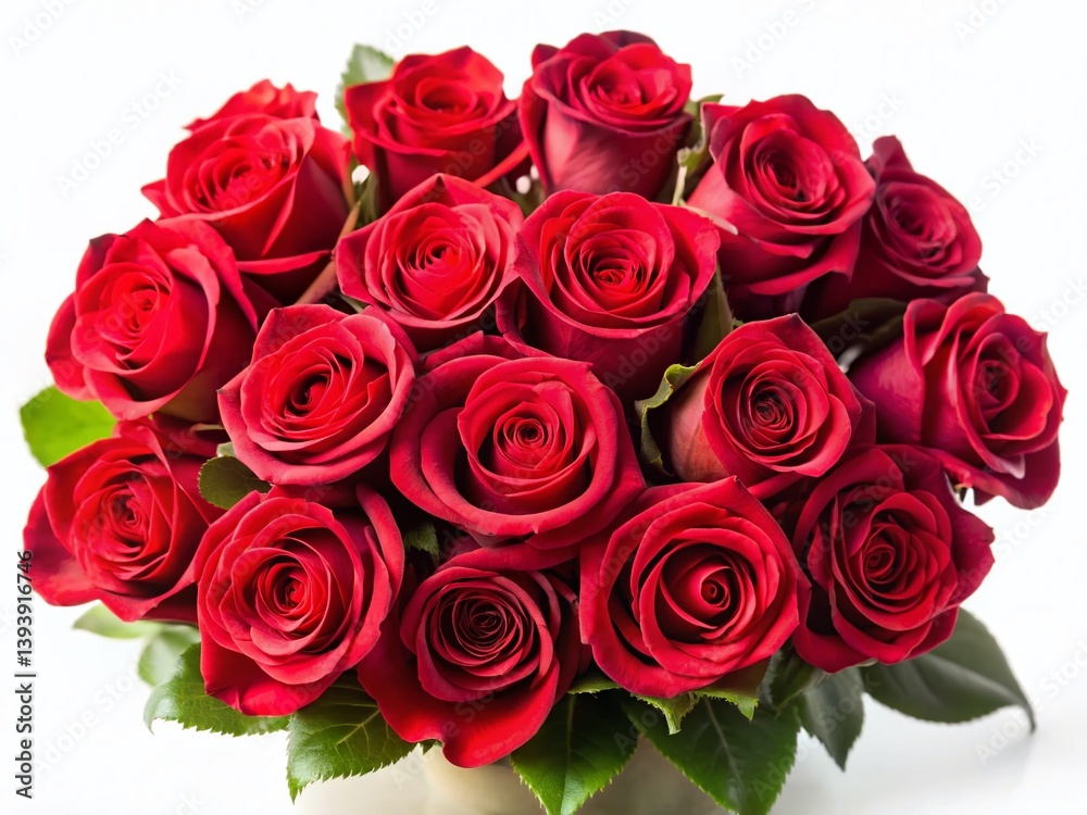 Captivating CloseUp of Vibrant Red Roses Against a Pristine White Background Perfect for Design Inspiration Greeting Captivating CloseUp of Vibrant Red Roses Against a Pristine White Background Perfect for Design Inspiration Greeting