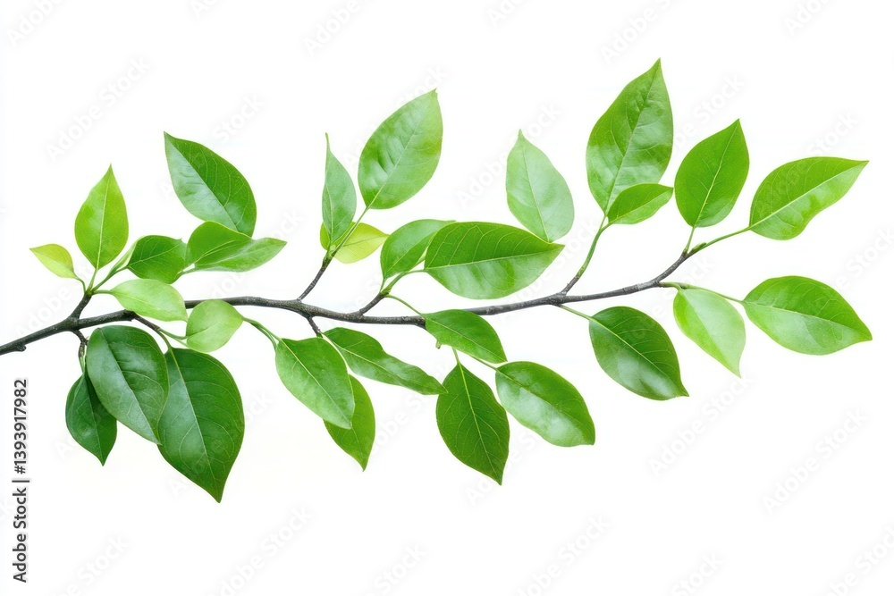 Naklejka premium Green leaves branch leaf tree photography.