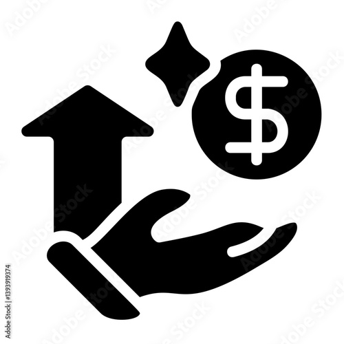 Financial Growth Solid Icon