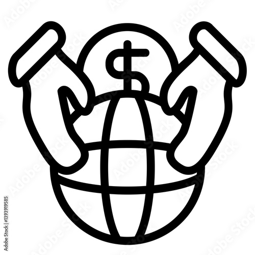 Global Business Line Icon