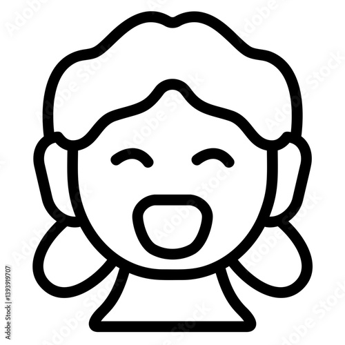 Laughing Line Icon