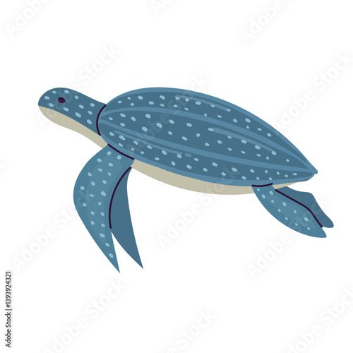 Leatherback sea turtle icon clipart avatar logotype isolated illustration