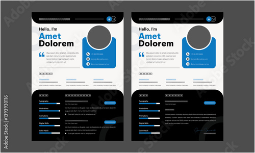 Clean Resume Layout, Minimalist resume cv template, Resume design template
