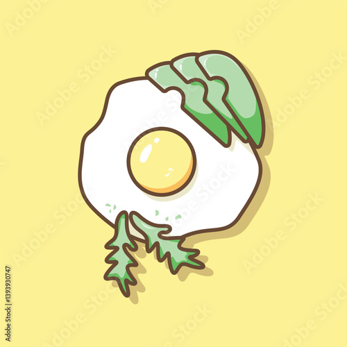 sunny side up egg with fresh avocado slices