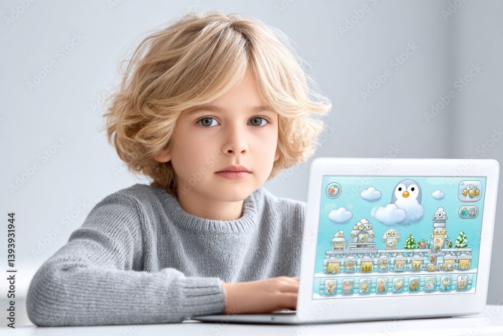 A student learning online at a laptop with educational apps open A student learning online at a laptop with educational apps open