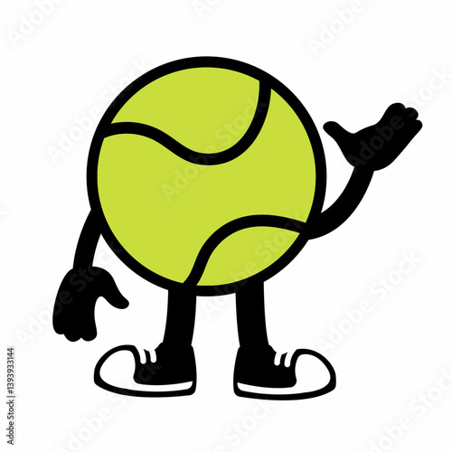 Tennis Ball Mascot Character