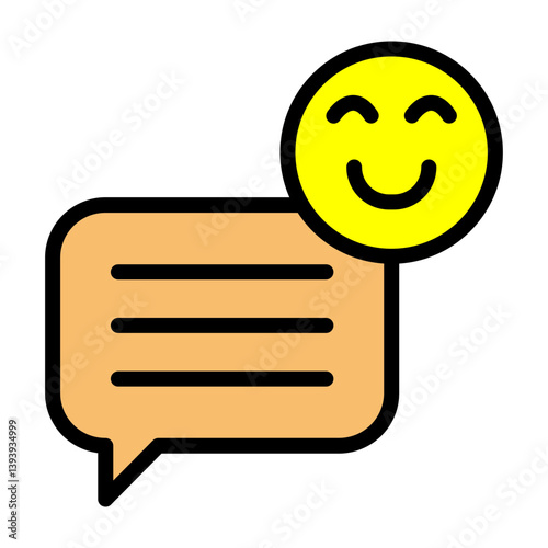 Uplifting Message Vector Filled Icon Design