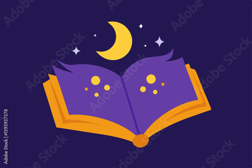 magic book with magic wand
