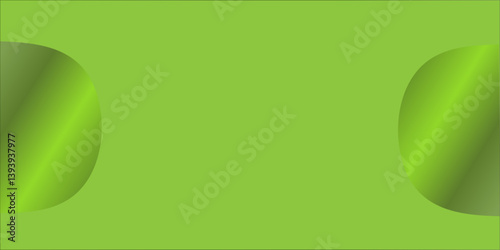 Abstract green background with leaves and wave patterns, ideal for design, decoration, and nature-themed wallpapers