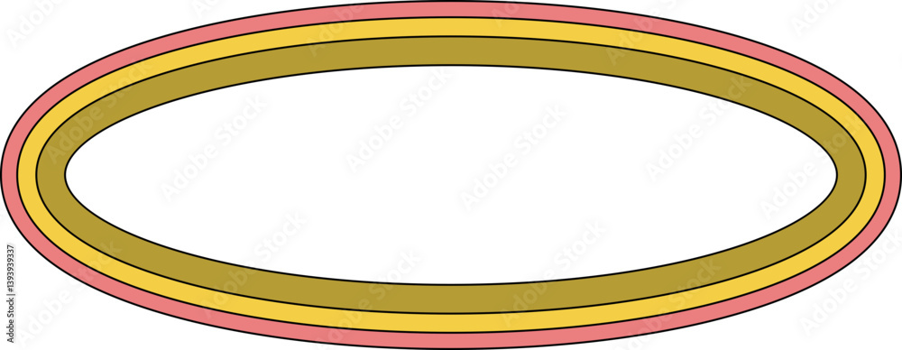 Lined Colorful Oval Circle Abstract Geometric Shapes Lined Colorful Oval Circle Abstract Geometric Shapes