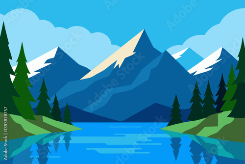 landscape with mountains