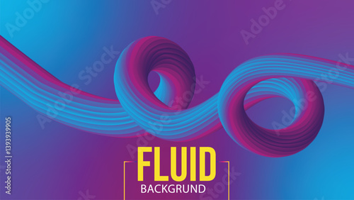 Abstract background with 3d fluid shapes.