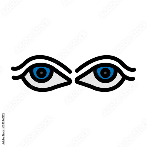 Eyes Vector Filled Icon Design