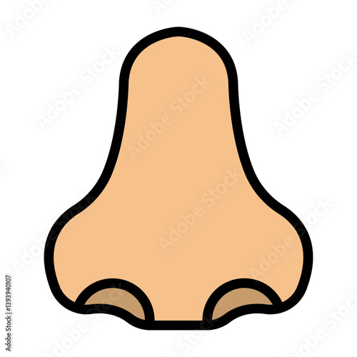 Nose Vector Filled Icon Design