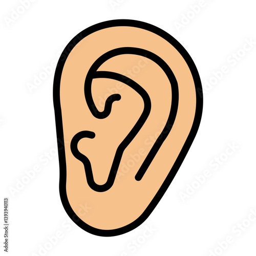 Ears Vector Filled Icon Design