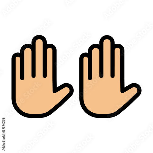 Hands Vector Filled Icon Design