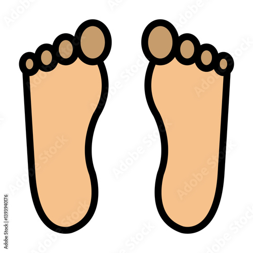 Feet Vector Filled Icon Design