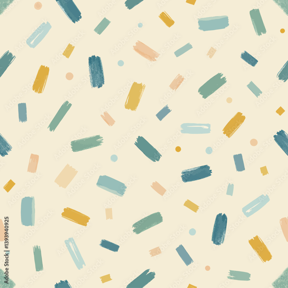 Colorful brush stroke pattern on cream background Colorful brush stroke pattern on cream background