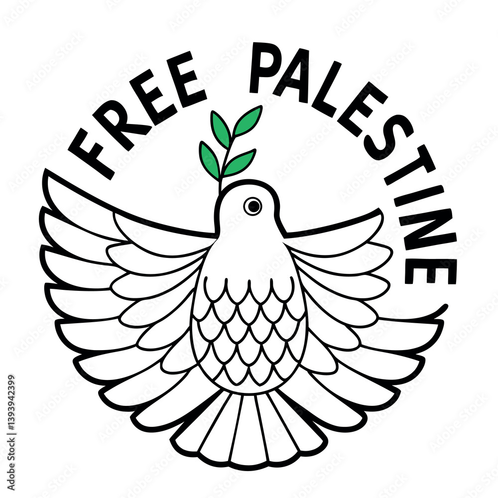 Palestinian-dove-with-an-olive-branch-symbolizing Palestinian-dove-with-an-olive-branch-symbolizing