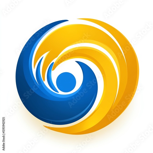blue and yellow spiral