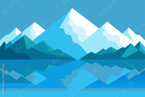 vector illustration of a mountain landscape