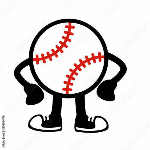 Baseball Ball Mascot Character