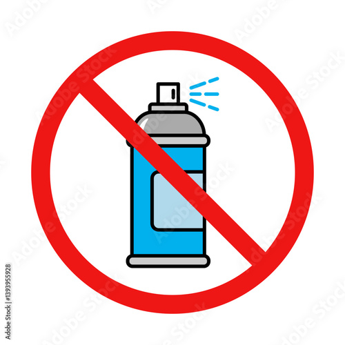 No Spray Paint or No Graffiti Sign on White Background