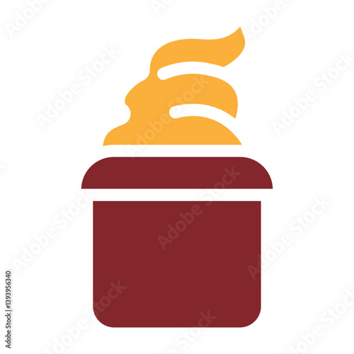 Cup Icecream Vector Glyph Two Colors Icon Design