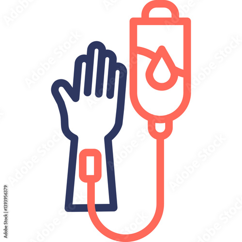 Blood Transfusion line color icon