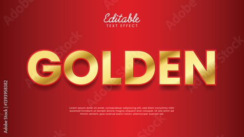 Editable Luxury GOLDEN Text Effect with Metallic Shine and Premium 3D Typography