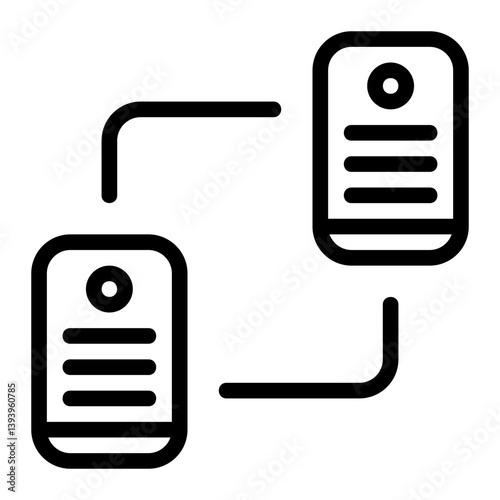Redundant Server Line Icon