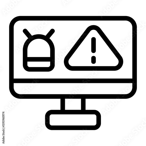 Scareware Line Icon
